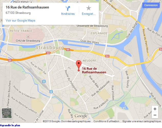 agrandir le plan via google maps